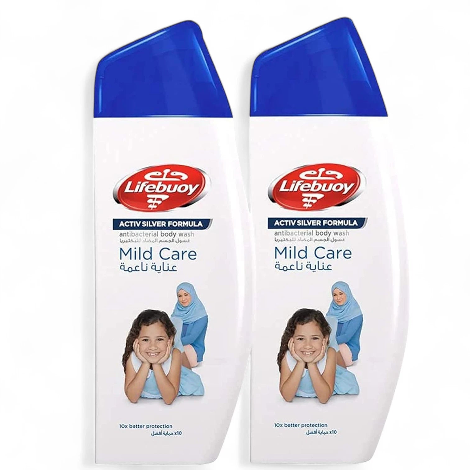 Lifebuoy Mild Care Antibacterial Body Wash 300ml (Pack of 2) – Sensitive Skin Protection with Milk Cream - Damoo