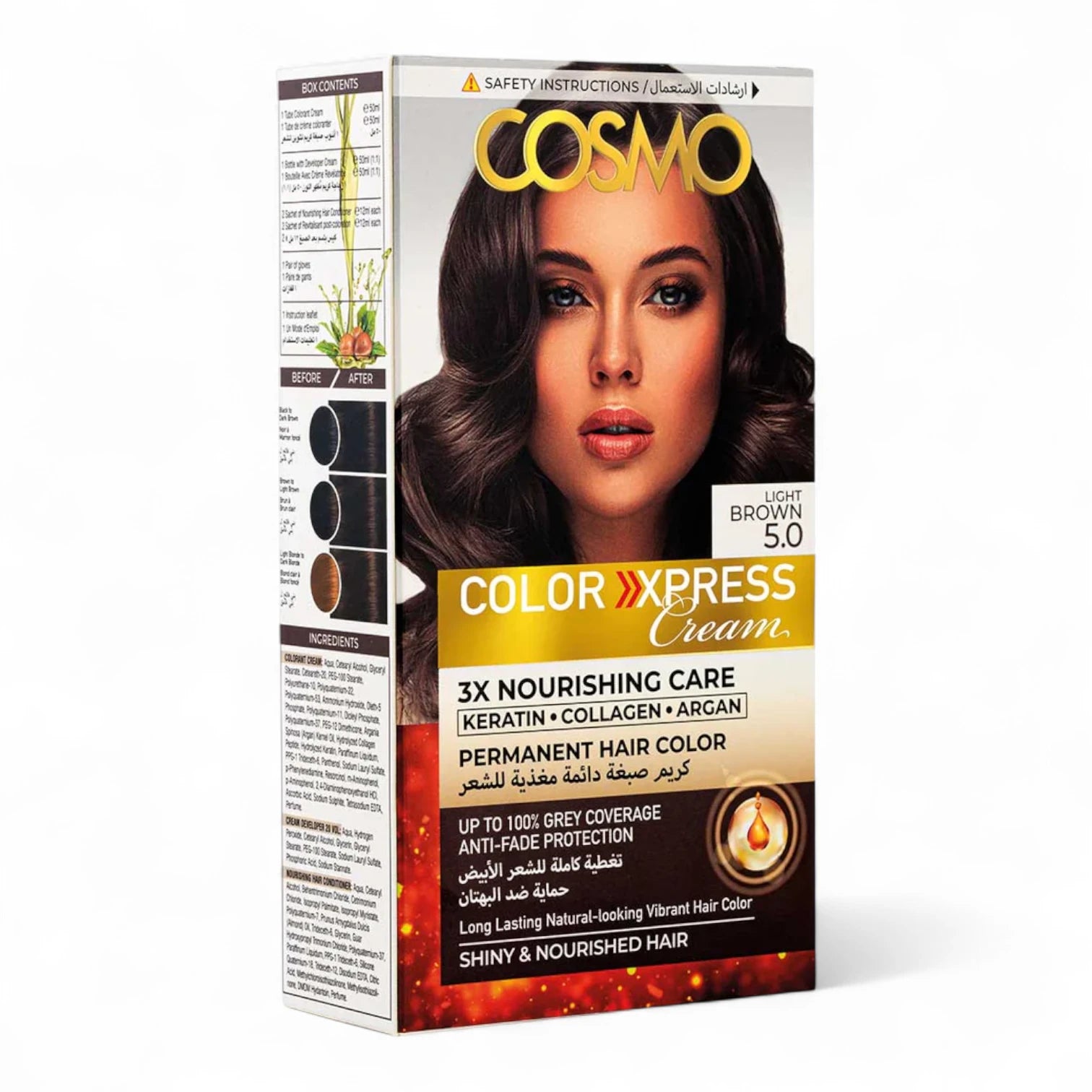 CD Cosmo Designs Permanent Hair Colour – Natural Light Blonde, 3X Nourishing Care with Keratin, Collagen & Argan Oil, 100% Grey Coverage, Long-Lasting Anti-Fade Formula - Damoo