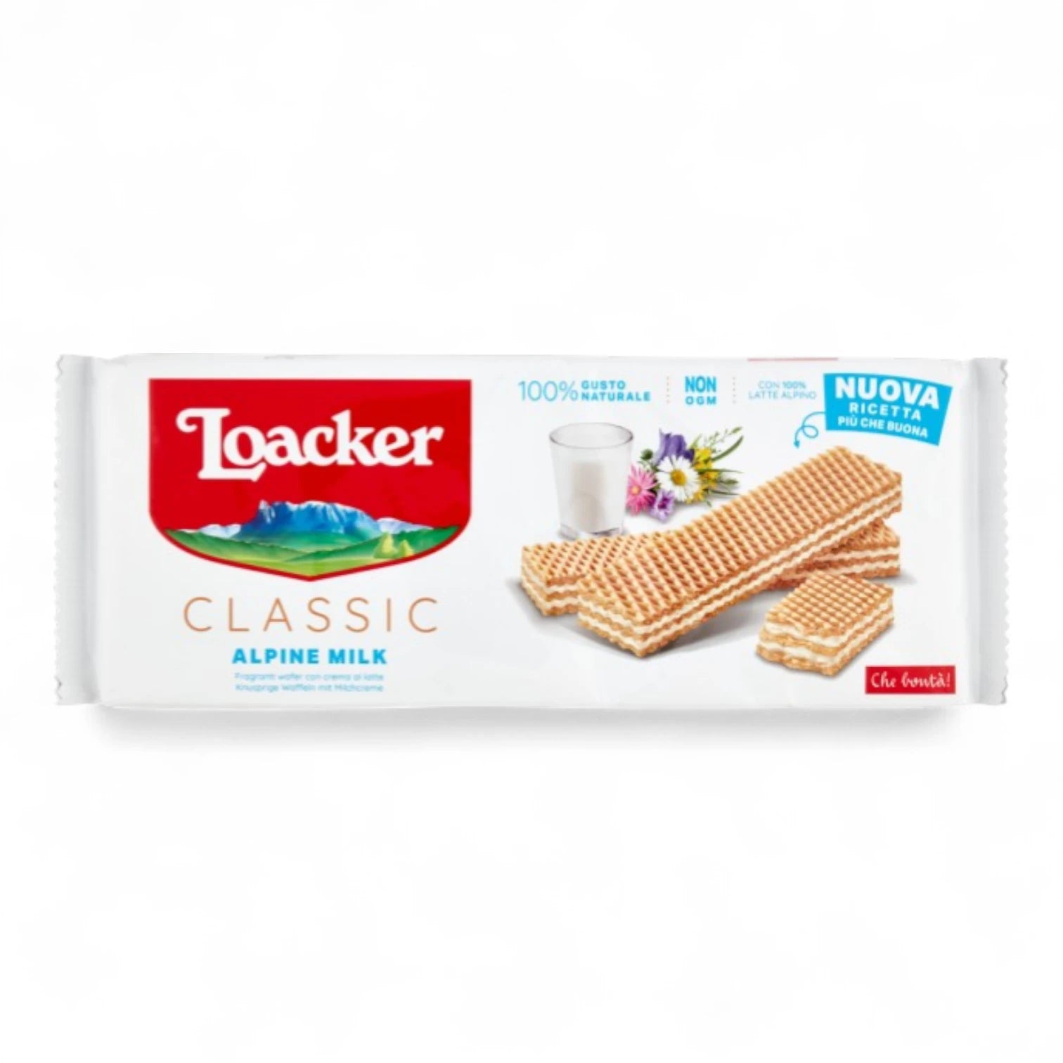 Loacker Classic Alpine Milk Wafers – 175g | Crispy Wafers with Creamy Alpine Milk Filling – GMO Free, 100% Natural - Damoo