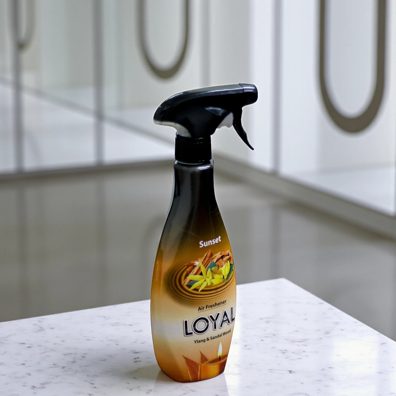 Loyal Concentrated Air Freshener – Sunset Scent – Twin Pack (2 x 450ML) – Aromatherapy-Based Formula – Long-Lasting Fragrance & Odor Elimination – Perfect for Evening Relaxation - Damoo