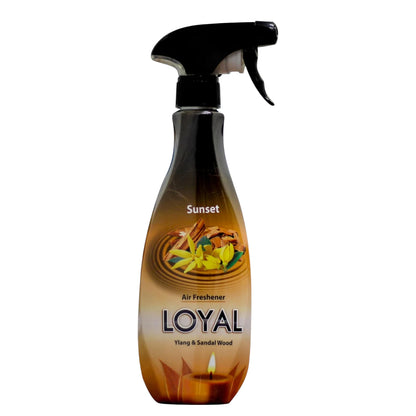 Loyal Concentrated Air Freshener – Sunset Scent – Twin Pack (2 x 450ML) – Aromatherapy-Based Formula – Long-Lasting Fragrance & Odor Elimination – Perfect for Evening Relaxation - Damoo