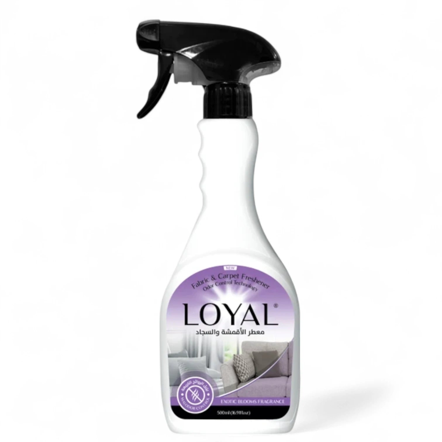 Loyal Fabric, Carpet & Air Freshener – Exotic Blooms Scent – 3-in-1 Deodorizer Spray – Long Lasting Freshness – 500ml - Damoo