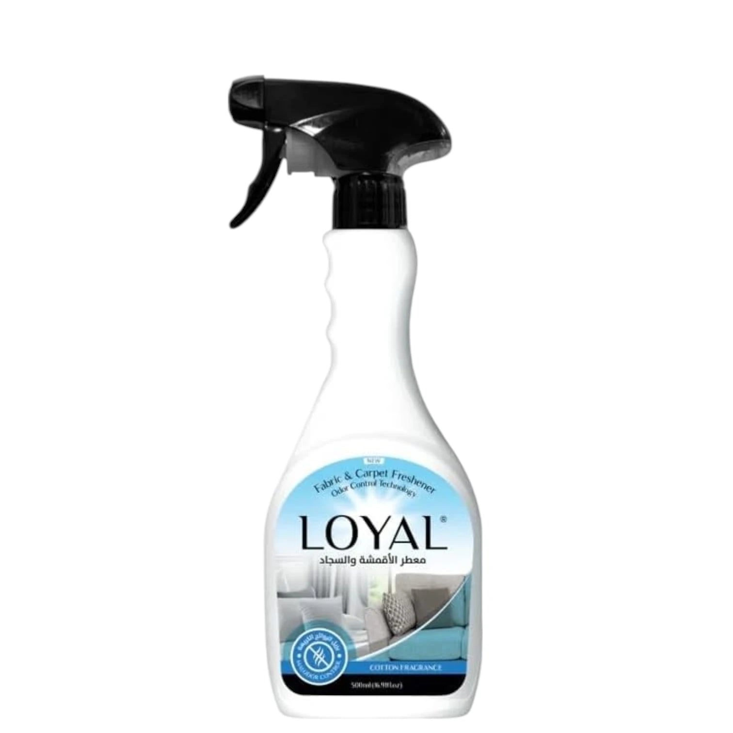 Loyal Fabric, Carpet & Air Freshener Spray – 500ml Cotton Scent – Odor Eliminator for Home, Upholstery & Car Interiors - Damoo
