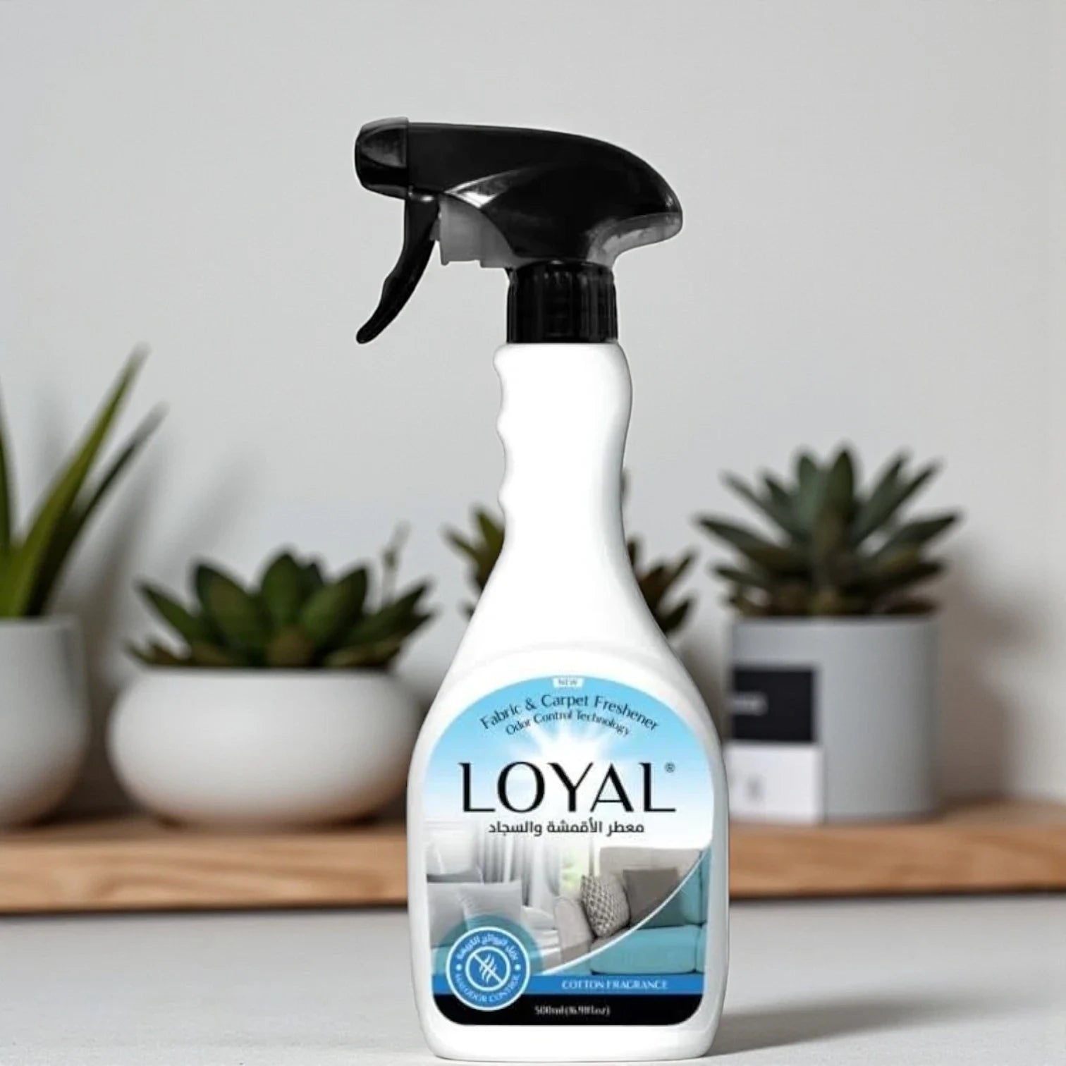 Loyal Fabric, Carpet & Air Freshener Spray – 500ml Cotton Scent – Odor Eliminator for Home, Upholstery & Car Interiors - Damoo