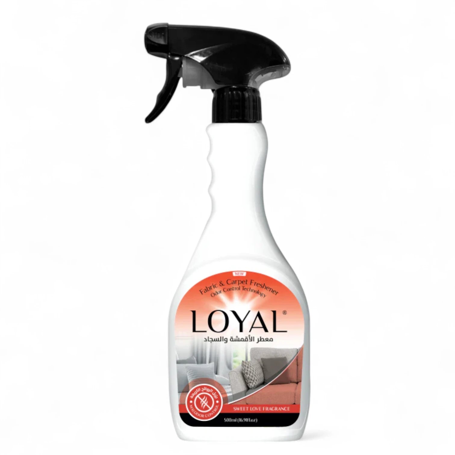 Loyal Fabric, Carpet & Air Freshener – Sweet Love Scent – 3-in-1 Long-Lasting Deodorizer Spray – Aromatherapy Freshness – 500ml - Damoo