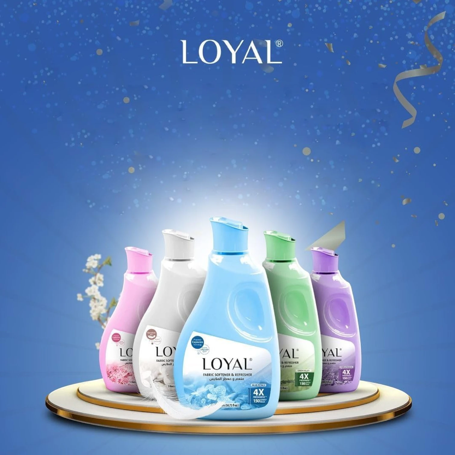 Loyal Fabric Softener & Freshener – Purple Passion Scent – 4X Freshness, Long-Lasting Fragrance Capsules, 3000ml (Up to 150 Loads) - Damoo