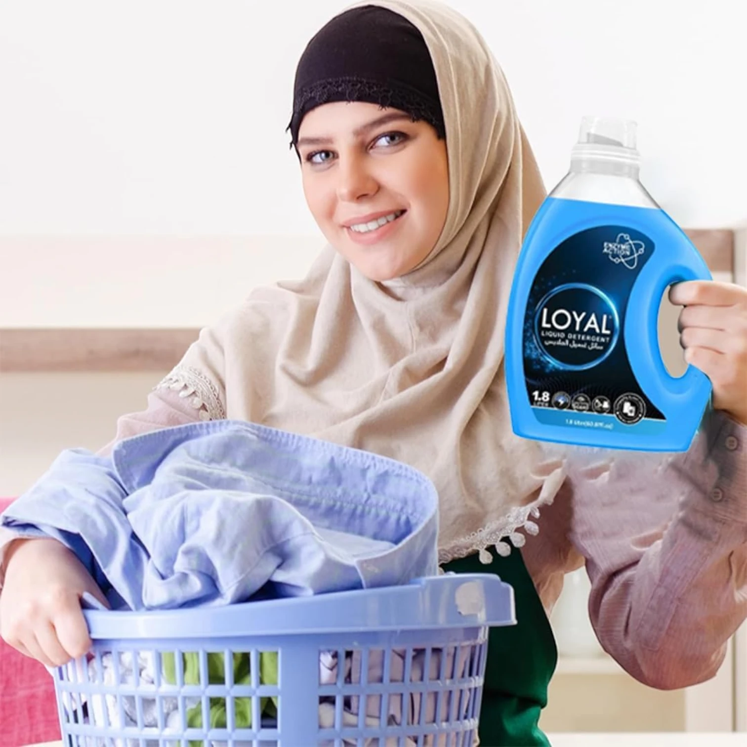 Loyal Liquid Laundry Detergent – Enzyme Power Stain Remover & Fabric Protector – 1.8L | Long-Lasting Fresh Scent - Damoo