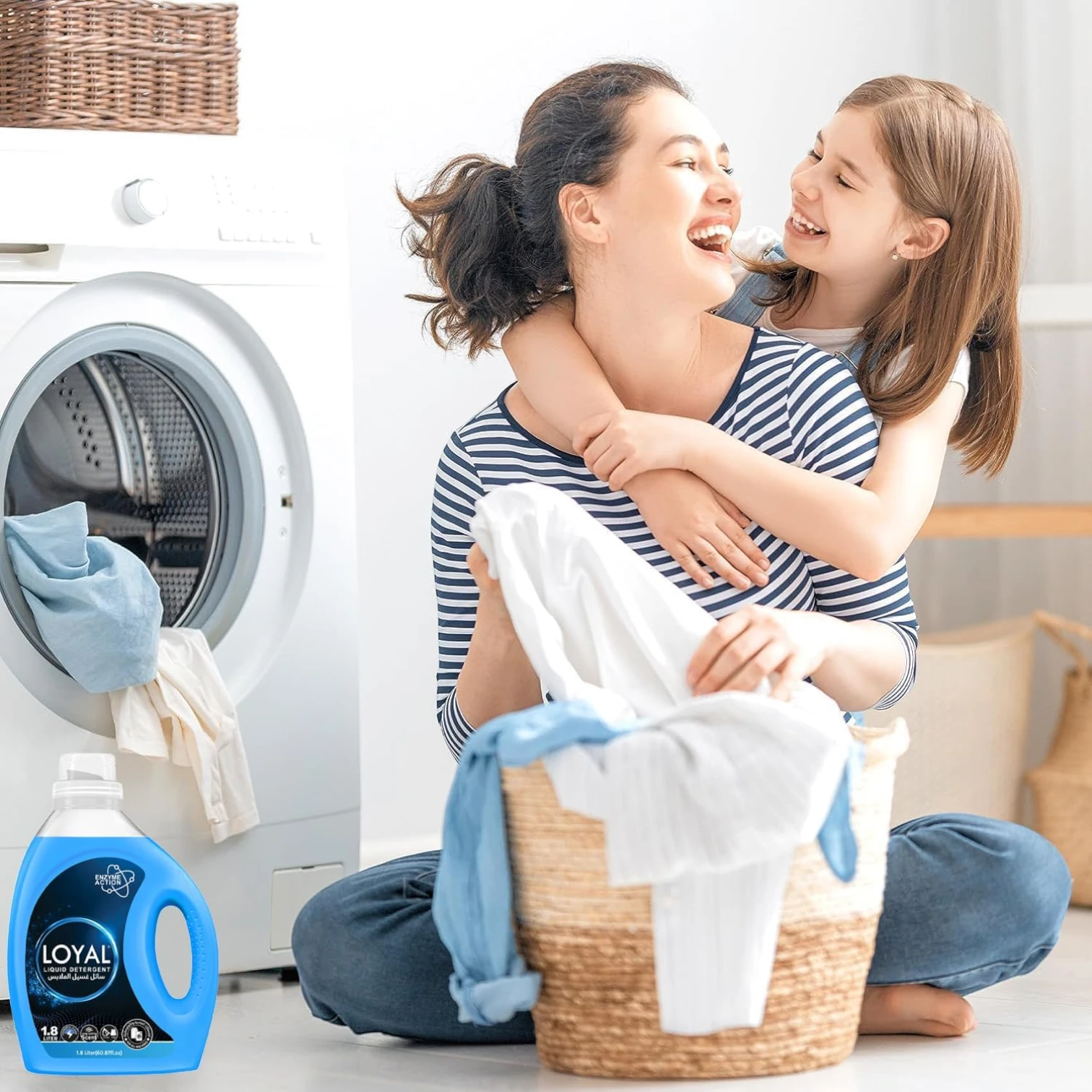 Loyal Liquid Laundry Detergent – Enzyme Power Stain Remover & Fabric Protector – 1.8L | Long-Lasting Fresh Scent - Damoo