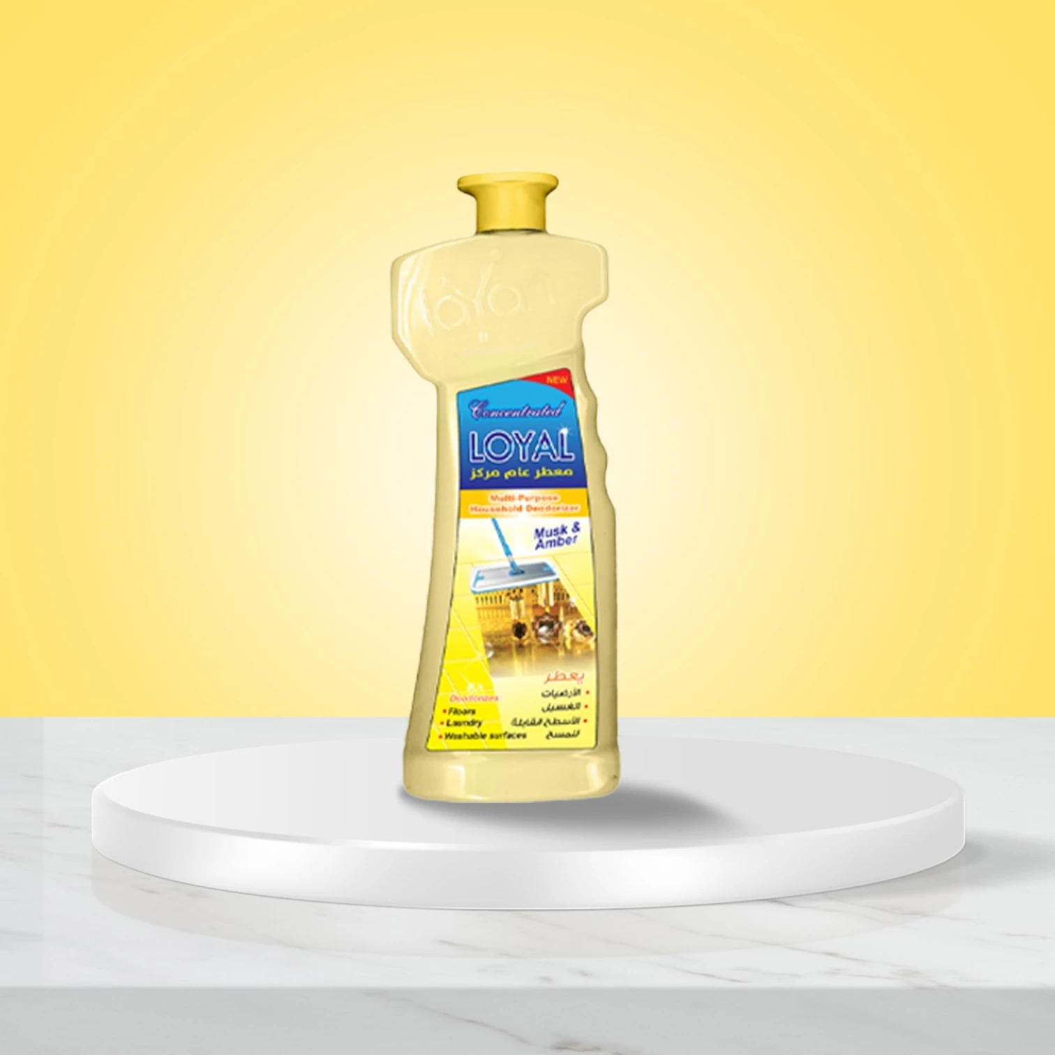 Loyal Multi-Purpose Deodorizer Gel – Musk & Amber, 2.1L | Earthy & Fruity Scented Concentrated Gel for Floors, Laundry & Surfaces, Odor Neutralizer - Damoo