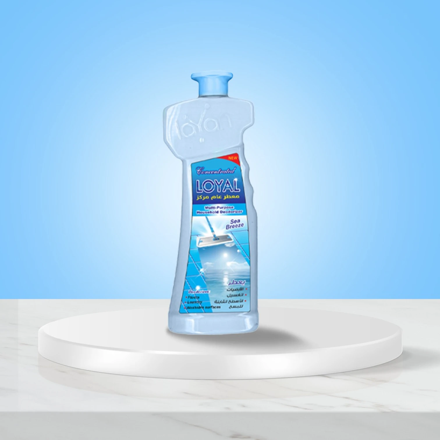 Loyal Multi-Purpose Deodorizer Gel – Sea Breeze, 2.1L | Concentrated Formula for Floors, Laundry & Surfaces, Long-Lasting Freshness - Damoo