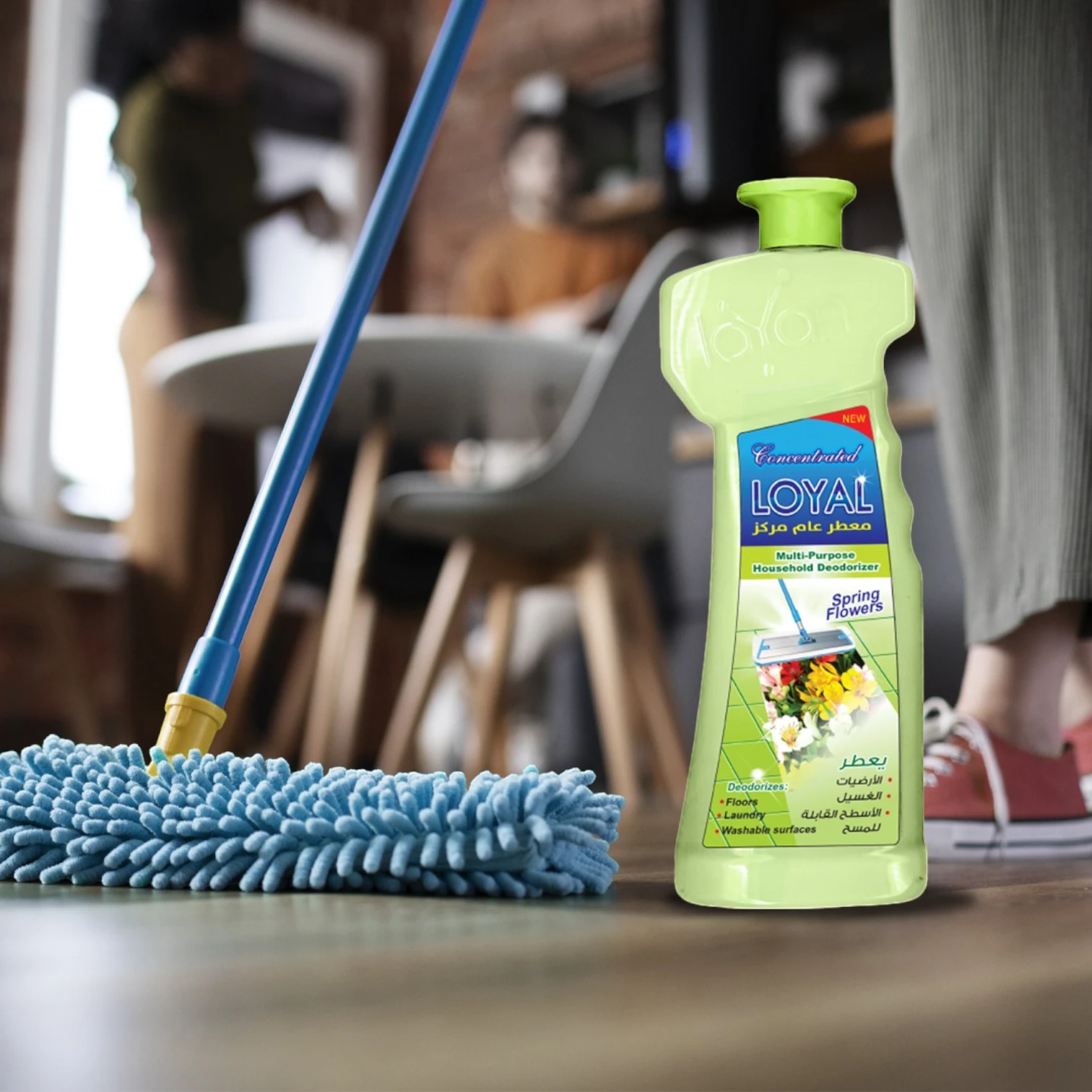 Loyal Multi-Purpose Deodorizer Gel – Spring Flowers, 2.1L | Concentrated Odor Remover for Floors, Laundry & Surfaces, Fresh Floral Scent - Damoo