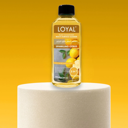 LOYAL Super Concentrated Deodorizer & Multi-Surface Cleaner – Sparkling Citrus | 5-in-1 Cleaner, Odour Neutraliser, Food-Safe, Long-Lasting Freshness - Damoo