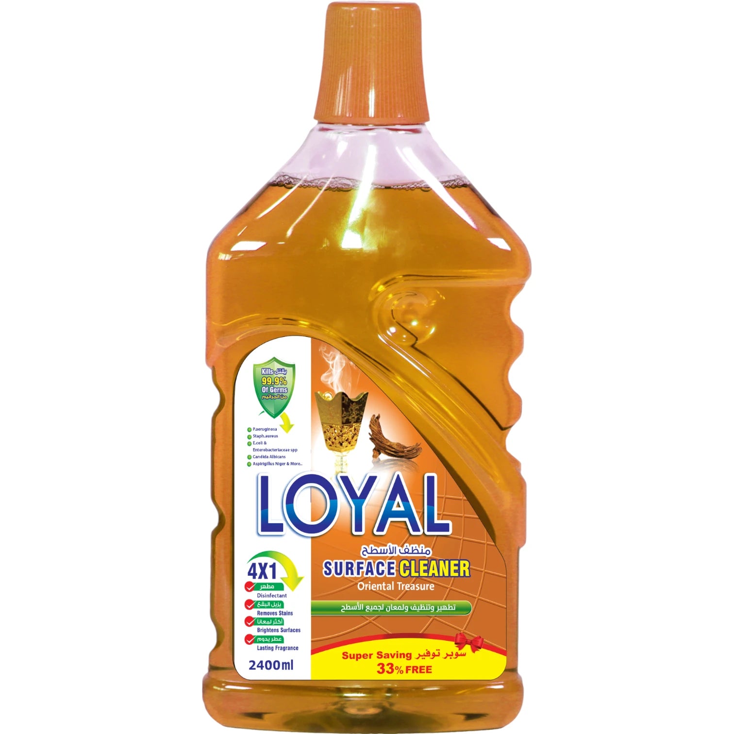 LOYAL Surface Cleaner Liquid – 2400ML – Oriental Treasure Scent – Multi-Surface Disinfectant – ISO Certified – Deep Cleaning with Lasting Aroma - Damoo