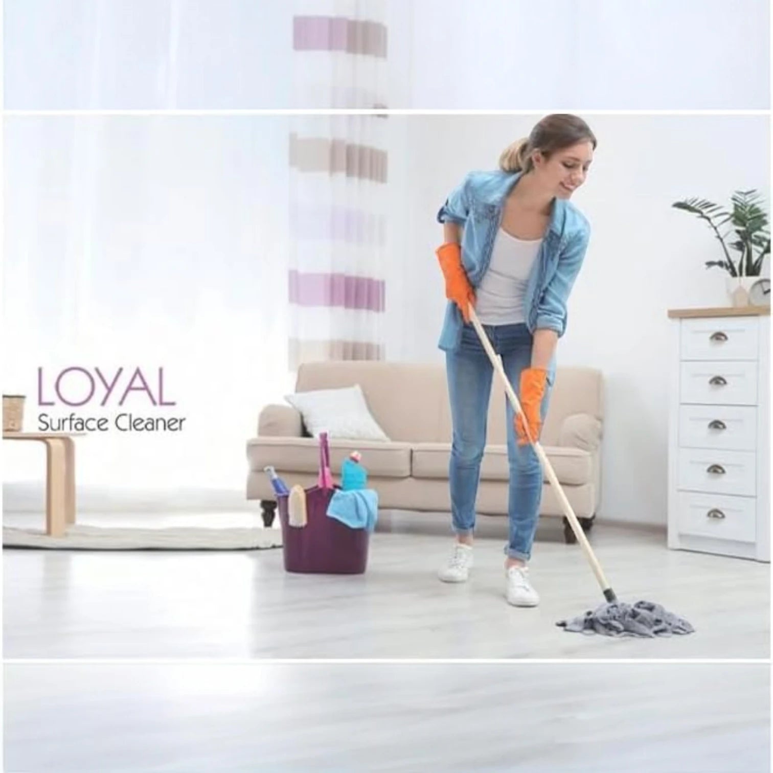 Loyal Surface Cleaner Liquid – 2400ML – Spring Time Scent with Pear – Natural Multi-Surface Disinfectant – Kills 99.9% of Germs – Long-Lasting Freshness - Damoo