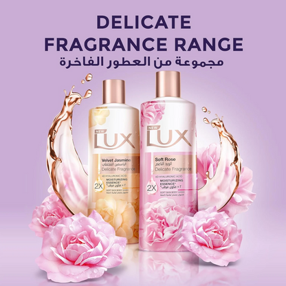 Lux Body Wash & Hand Wash Combo – Soft Rose with 4D Hyaluronic Acid 250ml + Botanicals Skin Detox Hand Wash with Camellia & Aloe Vera 240ml | Hydrating & Purifying for All Skin Types - Damoo