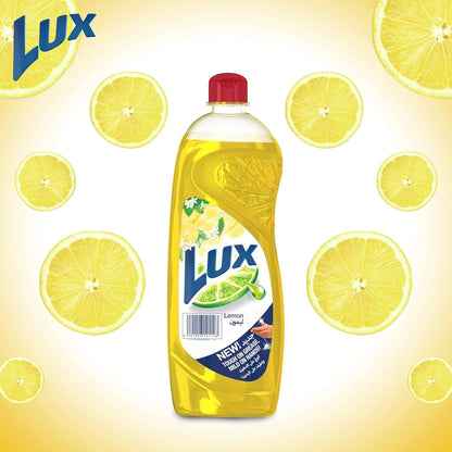 Lux Lemon Dishwashing Liquid – Tough on Grease, Gentle on Hands – Natural Lemon Scent – 2 x 725ml Bottles for Sparkling Clean Dishes - Damoo