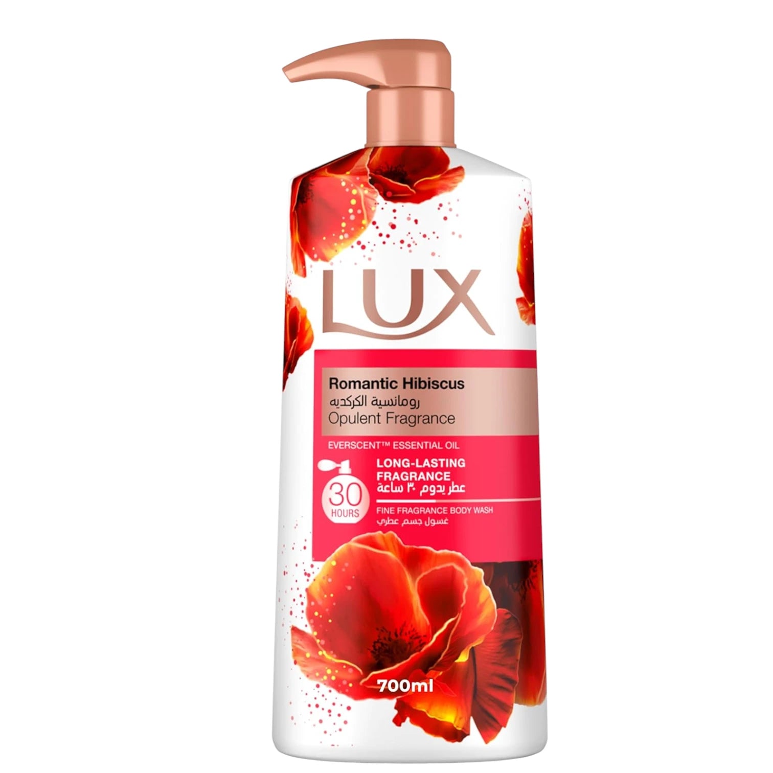 Lux Opulent Fragrance Body Wash – Romantic Hibiscus, 700ml | 30H Long-Lasting Scent with Everscent Essential Oil | For All Skin Types - Damoo