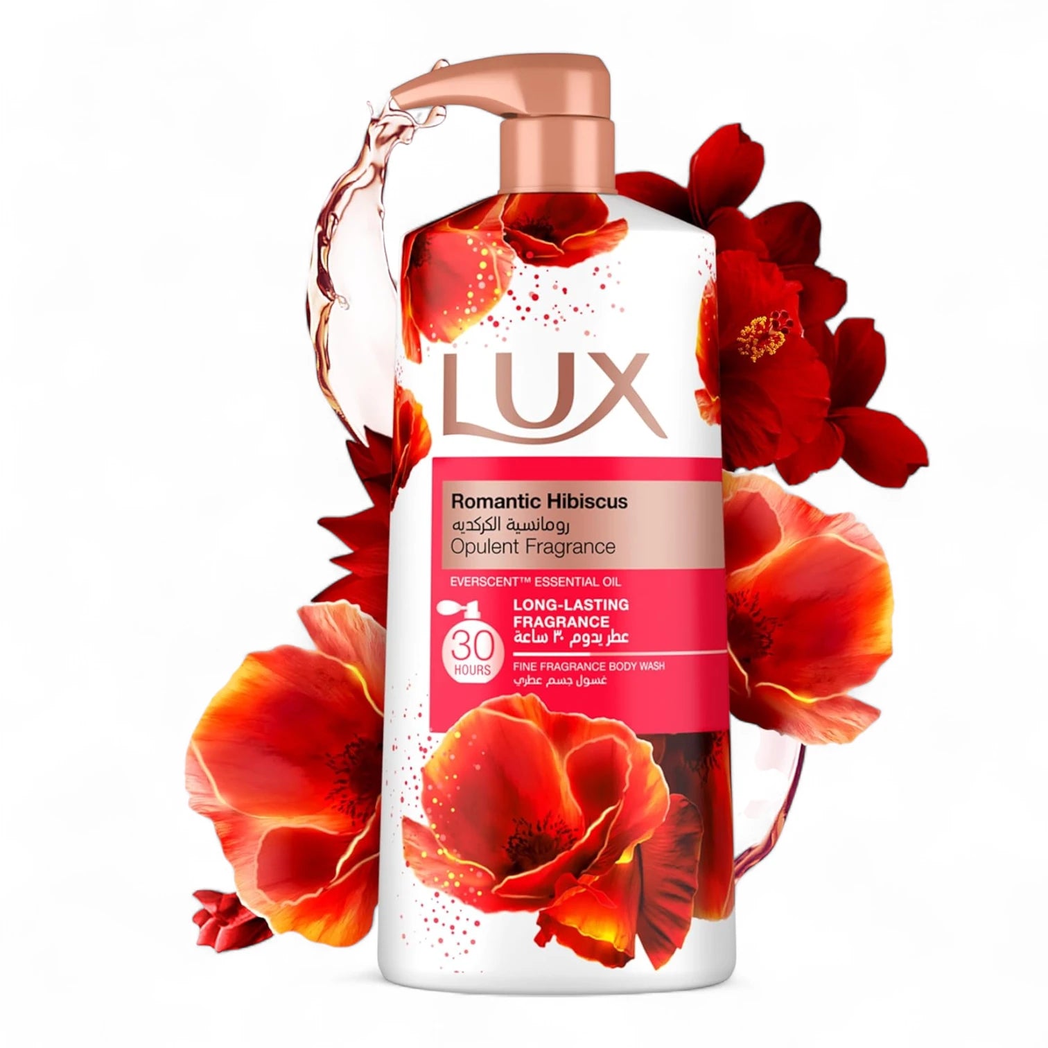 Lux Opulent Fragrance Body Wash – Romantic Hibiscus, 700ml | 30H Long-Lasting Scent with Everscent Essential Oil | For All Skin Types - Damoo