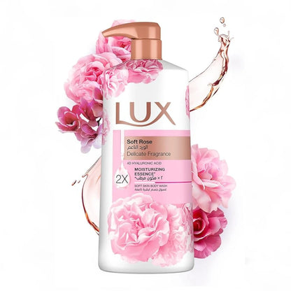 Lux Soft Rose Body Wash 700ml – 2X Moisturizing Essence & 4D Hyaluronic Acid for Deep Hydration & Alluring Fragrance - Damoo