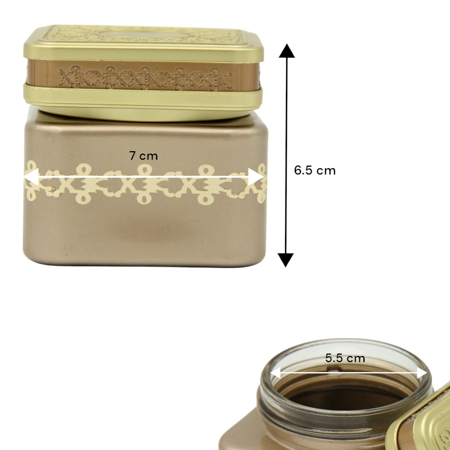 Luxury Arabic Bakhoor Box 110 ML – Ready-Filled Incense Tin with Elegant Golden Lid | Oriental Scented Bakhoor Gift for Home & Majlis - Damoo