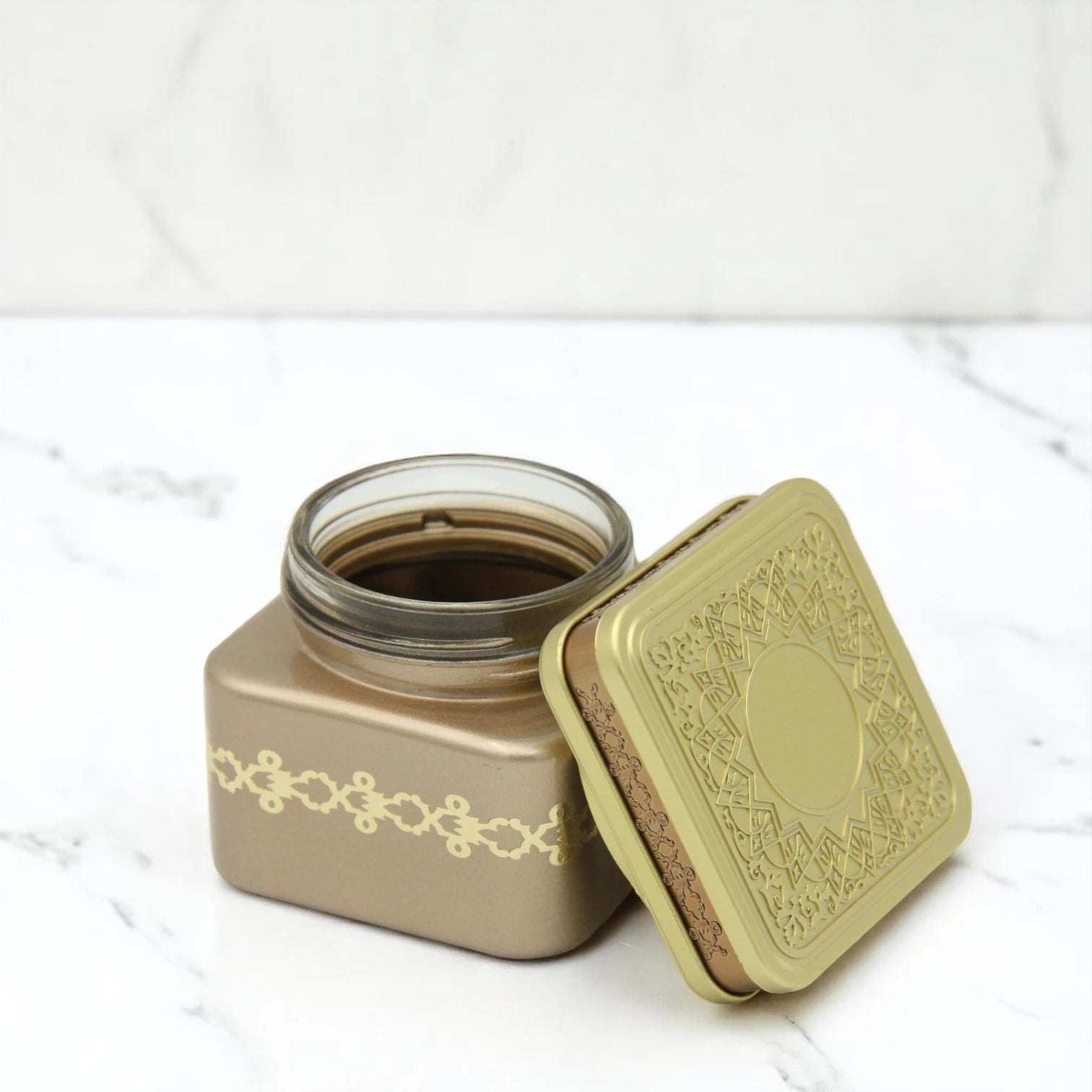 Luxury Arabic Bakhoor Box 110 ML – Ready-Filled Incense Tin with Elegant Golden Lid | Oriental Scented Bakhoor Gift for Home & Majlis - Damoo