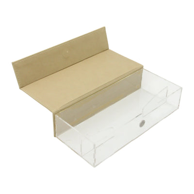 Luxury Beige Faux Leather & Acrylic Cutlery Holder Set – Elegant Napkin & Utensil Organizer for Kitchen, Dining, and Restaurants - Damoo