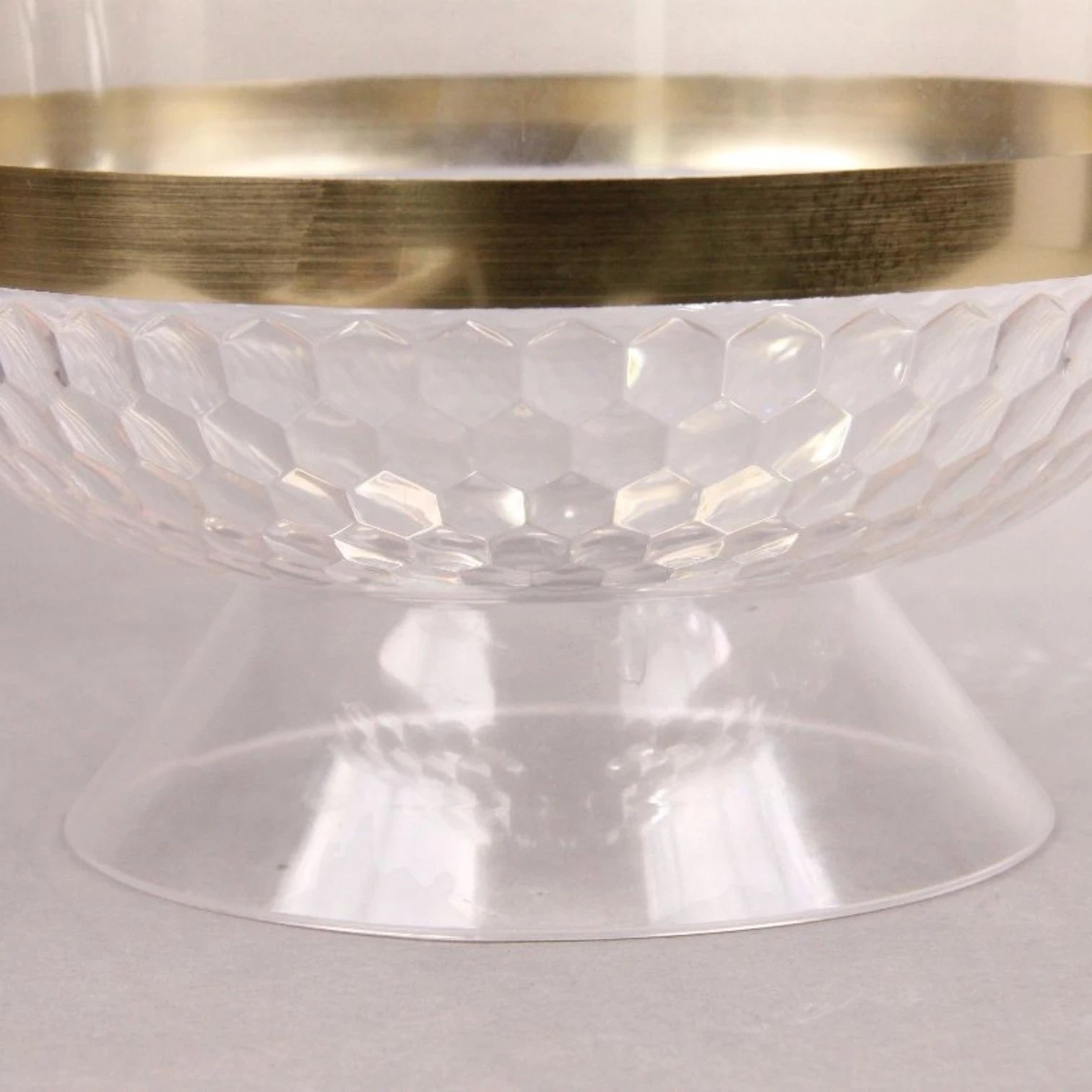 Luxury Clear Acrylic Candy Box with Gold Trim & Ornate Dome Lid – Elegant Serving Bowl for Sweets, Dates, Nuts & Chocolates – Ideal for Ramadan, Eid & Home Décor - Damoo