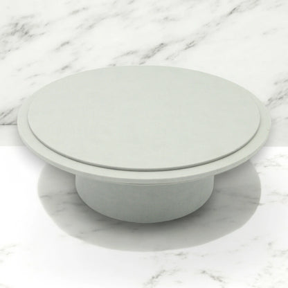 Luxury Leather Round Cake Stand – Large Elegant Dessert Display for Events & Home Decor - Damoo