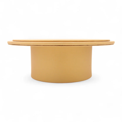 Luxury Leather Round Cake Stand – Large Elegant Dessert Display for Events & Home Decor - Damoo