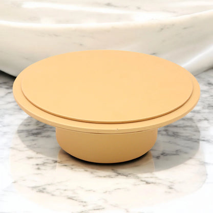 Luxury Leather Round Cake Stand – Large Elegant Dessert Display for Events & Home Decor - Damoo