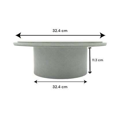 Luxury Leather Round Cake Stand – Large Elegant Dessert Display for Events & Home Decor - Damoo