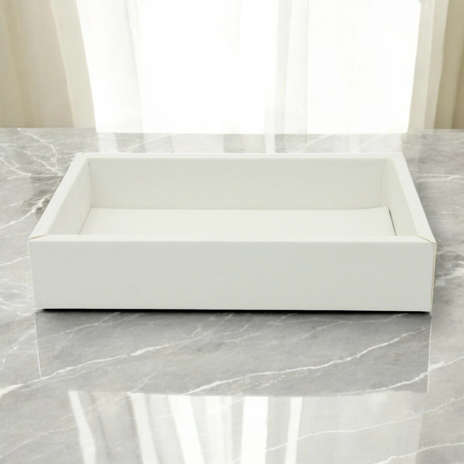 Luxury Leather Serving Tray – Organizer & Food Platter for Home, Office, Parties & Gifting - Damoo
