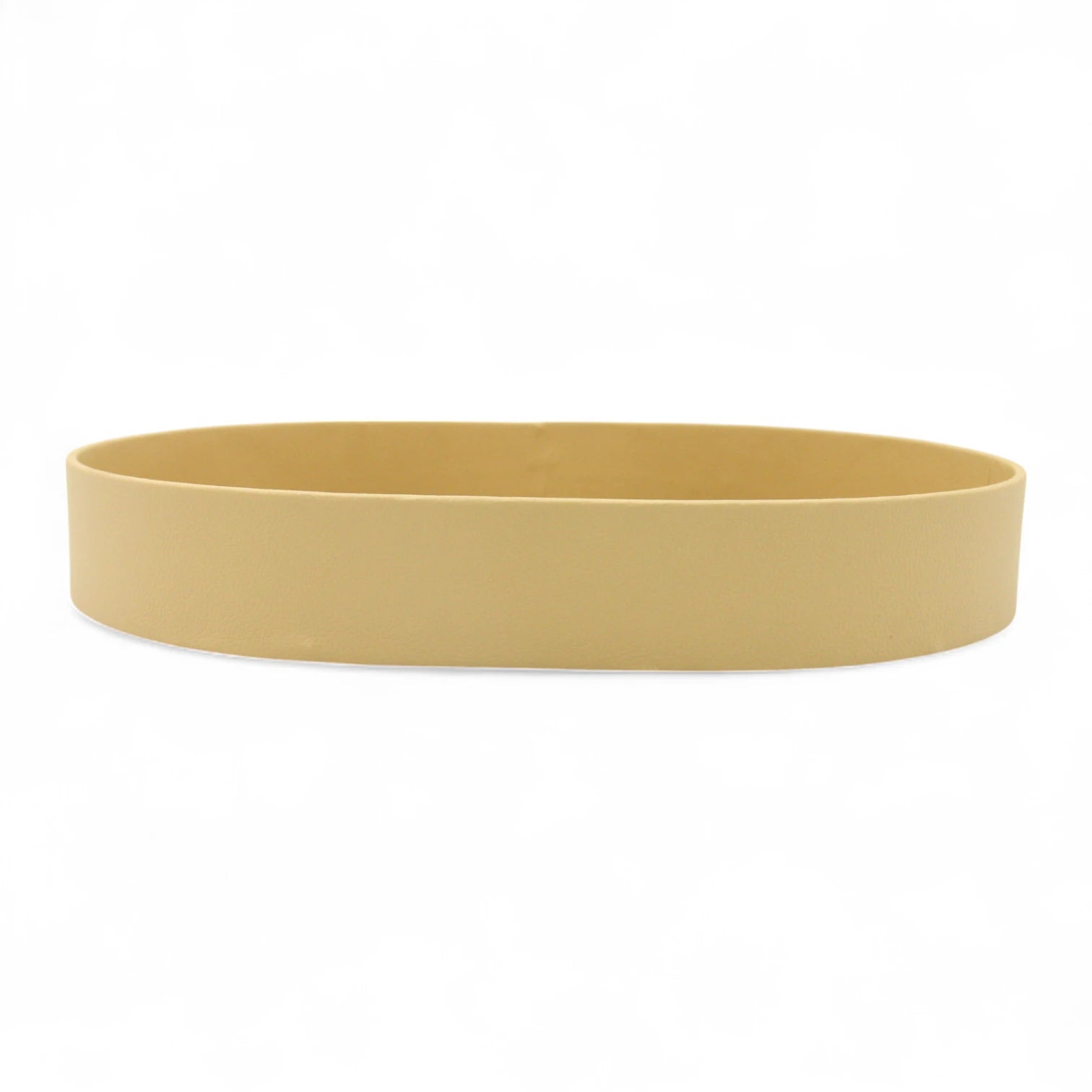 Luxury Oval Leather Catchall Tray – Handmade PU Leather Valet Organizer for Desk, Dresser, Entryway or Nightstand – Beige - Damoo