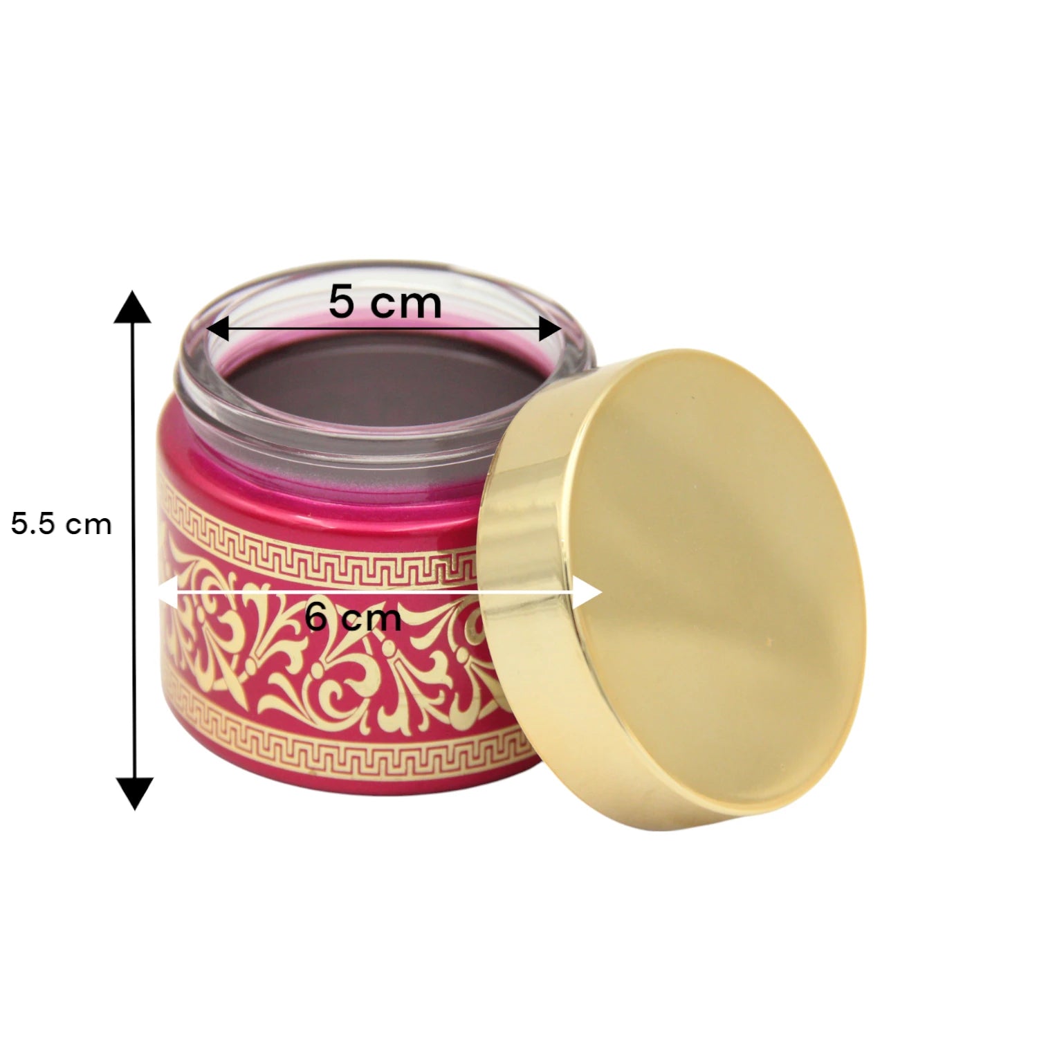 Luxury Pink Bakhoor Tin – Arabic Incense Container with Gold Foil Design & Lid | Elegant Gift for Home, Majlis, and Ramadan - Damoo