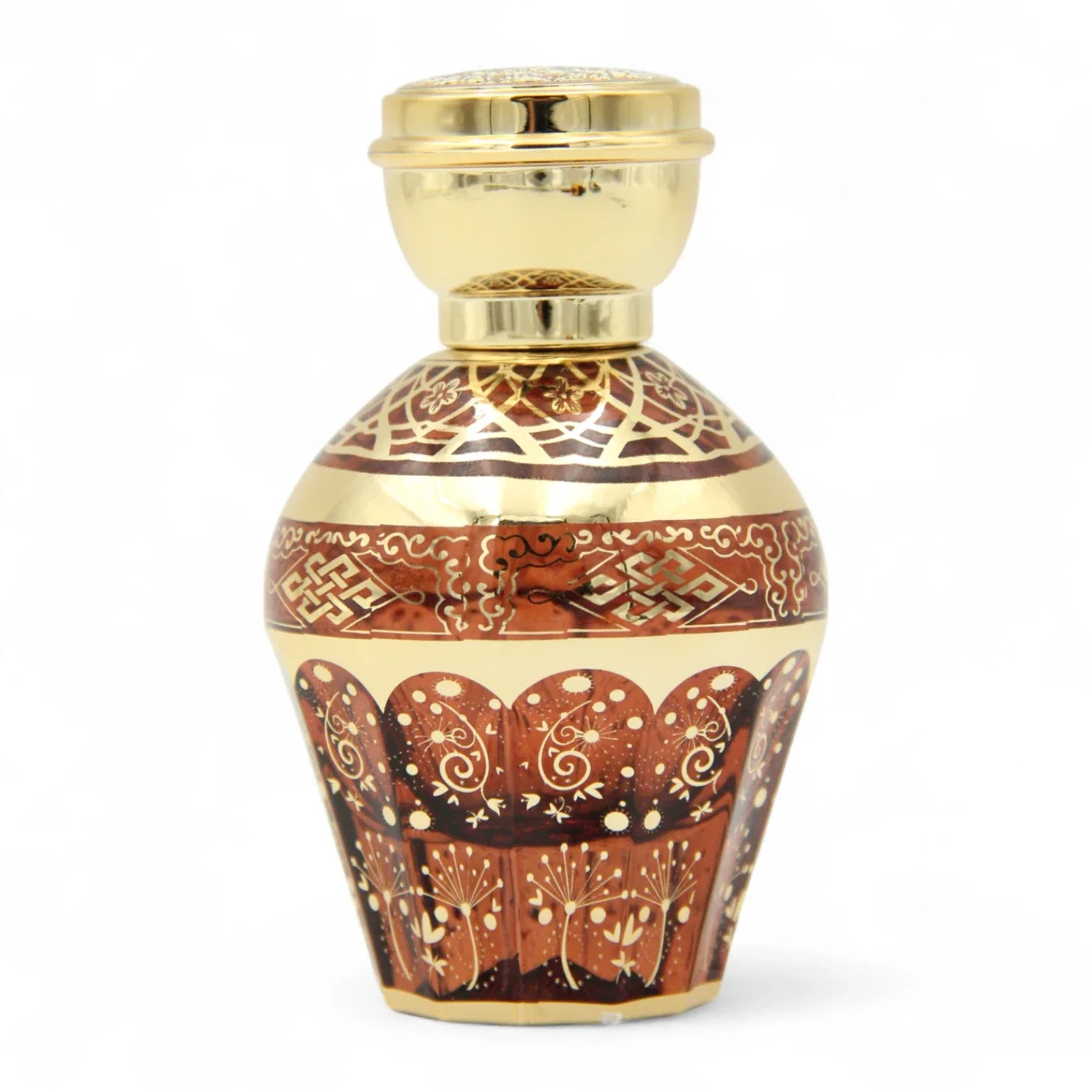 Luxury Refillable Arabic Perfume Bottle 50 ML – Gold Ornamental Design | Decorative Atomizer for Attar, Oud, or Mist Sprays - Damoo