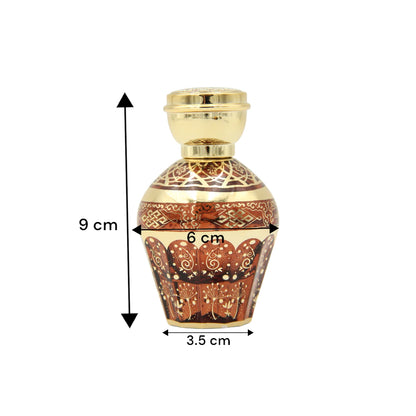 Luxury Refillable Arabic Perfume Bottle 50 ML – Gold Ornamental Design | Decorative Atomizer for Attar, Oud, or Mist Sprays - Damoo