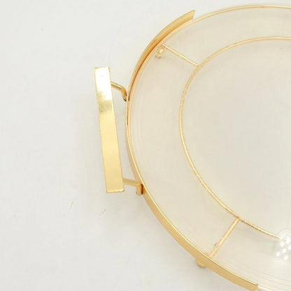 Luxury Round Acrylic Serving Tray with Dome Lid – Gold Handle Dessert Stand for Parties, Cakes & Home Entertaining - Damoo