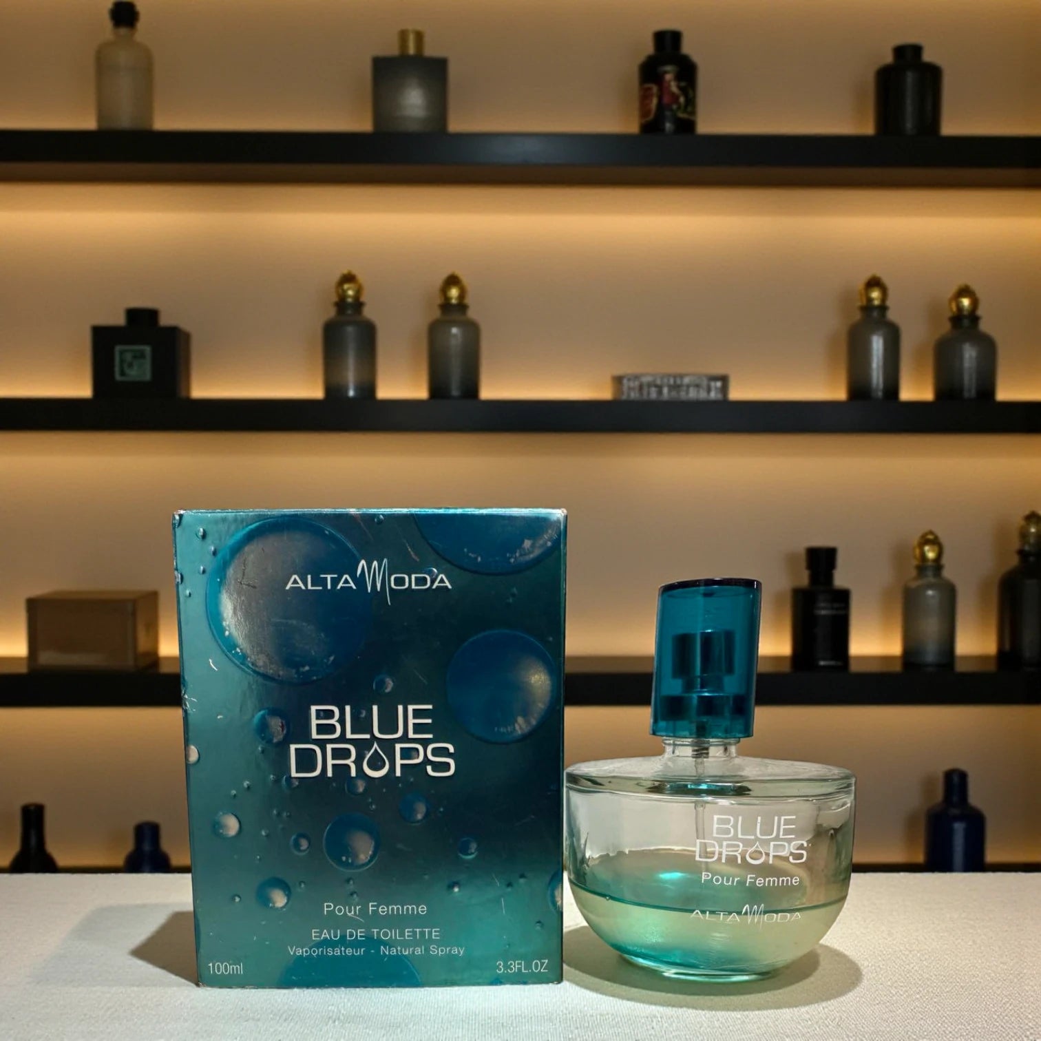 Altamoda Blue Drops Eau De Toilette for Women – 100ml (3.3 fl.oz) | Fresh Aquatic Floral Fragrance | Long-Lasting Perfume Spray