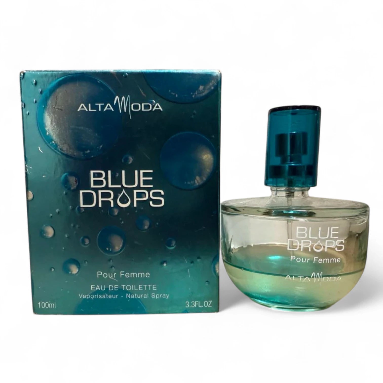 Altamoda Blue Drops Eau De Toilette for Women – 100ml (3.3 fl.oz) | Fresh Aquatic Floral Fragrance | Long-Lasting Perfume Spray
