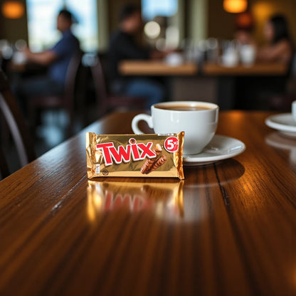 Twix Chocolate Bars – Caramel & Crunchy Biscuit Covered in Milk Chocolate | Individually Wrapped Snack Size Bars, Perfect for Sharing or Lunchboxes - Damoo