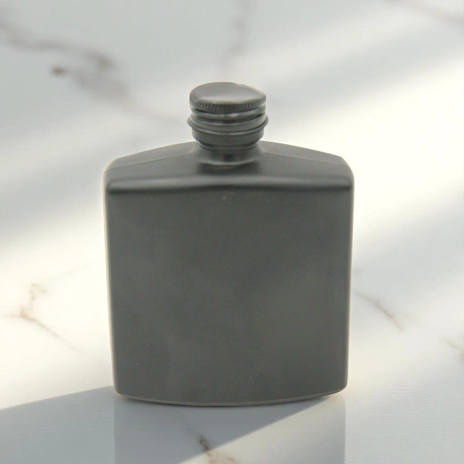 Matte Black Square Glass Bottle with Lid – Reusable Leak-Proof Bottle for Water, Oil, Vinegar, Juice & More | Elegant & Eco-Friendly Beverage Storage - Damoo
