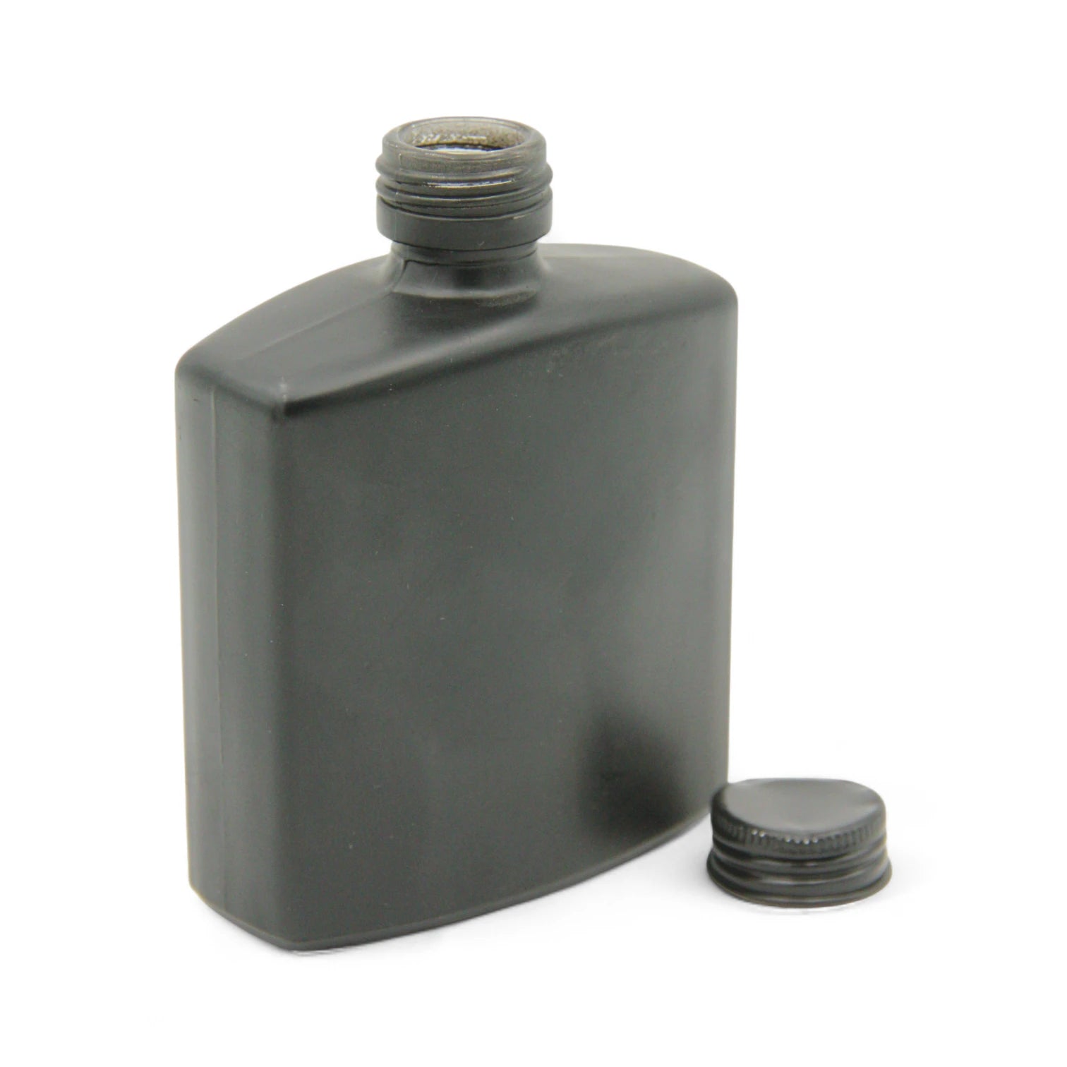 Matte Black Square Glass Bottle with Lid – Reusable Leak-Proof Bottle for Water, Oil, Vinegar, Juice & More | Elegant & Eco-Friendly Beverage Storage - Damoo