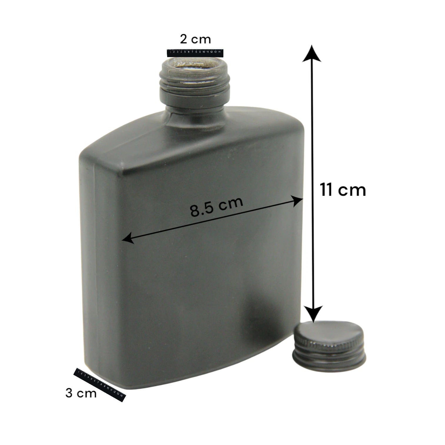 Matte Black Square Glass Bottle with Lid – Reusable Leak-Proof Bottle for Water, Oil, Vinegar, Juice & More | Elegant & Eco-Friendly Beverage Storage - Damoo