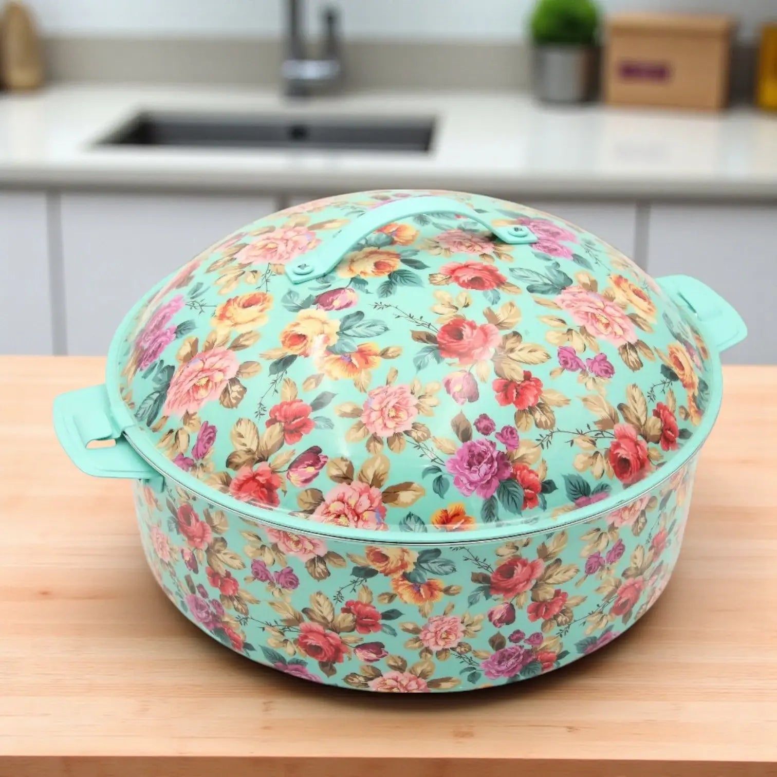 Mayflower 5000ml Premium Stainless Steel Hot Pot – Affordable Luxury with Timeless Floral Motif, Made in India - Damoo