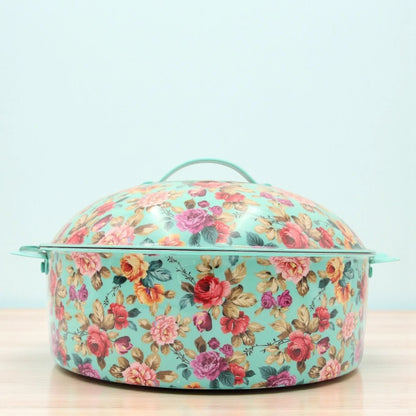 Mayflower 5000ml Premium Stainless Steel Hot Pot – Affordable Luxury with Timeless Floral Motif, Made in India - Damoo