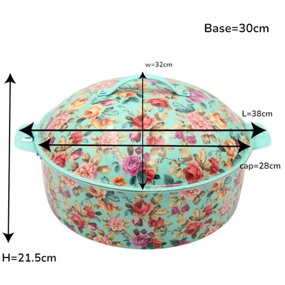 Mayflower 5000ml Premium Stainless Steel Hot Pot – Affordable Luxury with Timeless Floral Motif, Made in India - Damoo