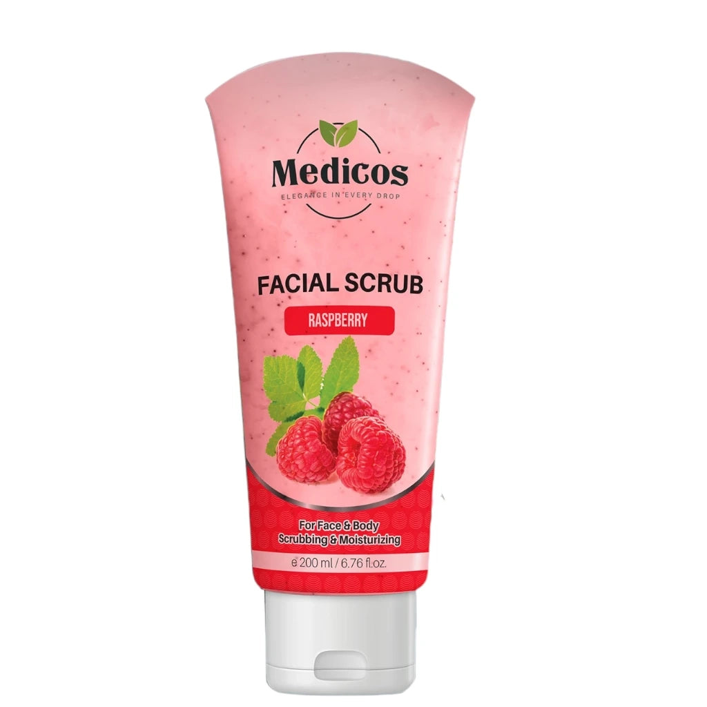 Medicos Raspberry Face Wash – 200ml Exfoliating Facial Cleanser with Natural Fruit Extracts for Brightening, Oil Control, and Skin Rejuvenation – Gentle Daily Skincare for Radiant Glow - Damoo