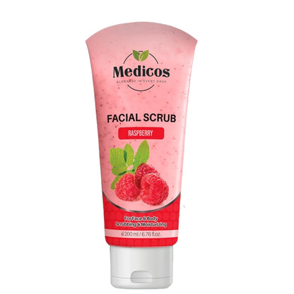 Medicos Raspberry Face Wash – 200ml Exfoliating Facial Cleanser with Natural Fruit Extracts for Brightening, Oil Control, and Skin Rejuvenation – Gentle Daily Skincare for Radiant Glow - Damoo