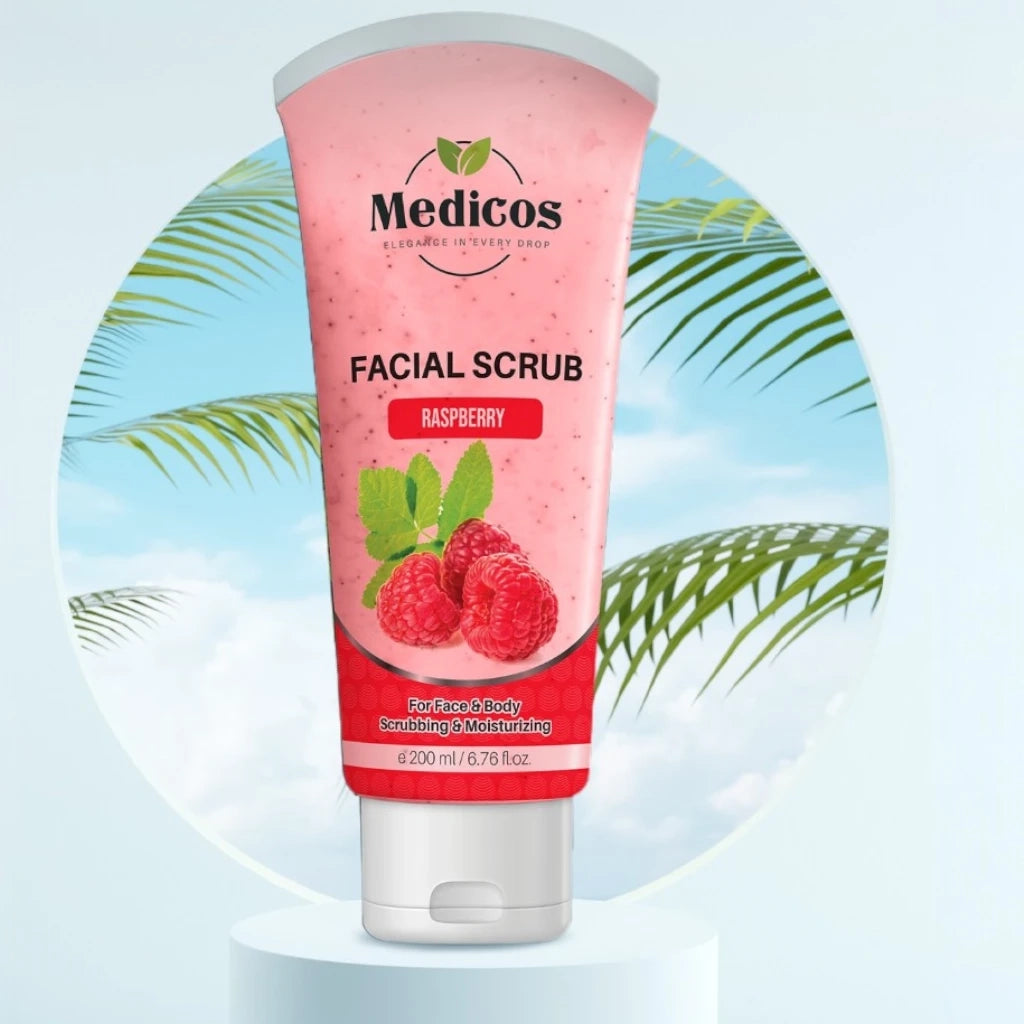 Medicos Raspberry Face Wash – 200ml Exfoliating Facial Cleanser with Natural Fruit Extracts for Brightening, Oil Control, and Skin Rejuvenation – Gentle Daily Skincare for Radiant Glow - Damoo