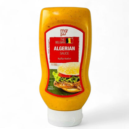 MF The Original Belgian Algerian Sauce 500ml – Aromatic & Savory Gourmet Sauce for Sandwiches, Grilled Meats, Fries & More – Versatile Condiment Made in Belgium with Premium Ingredients - Damoo